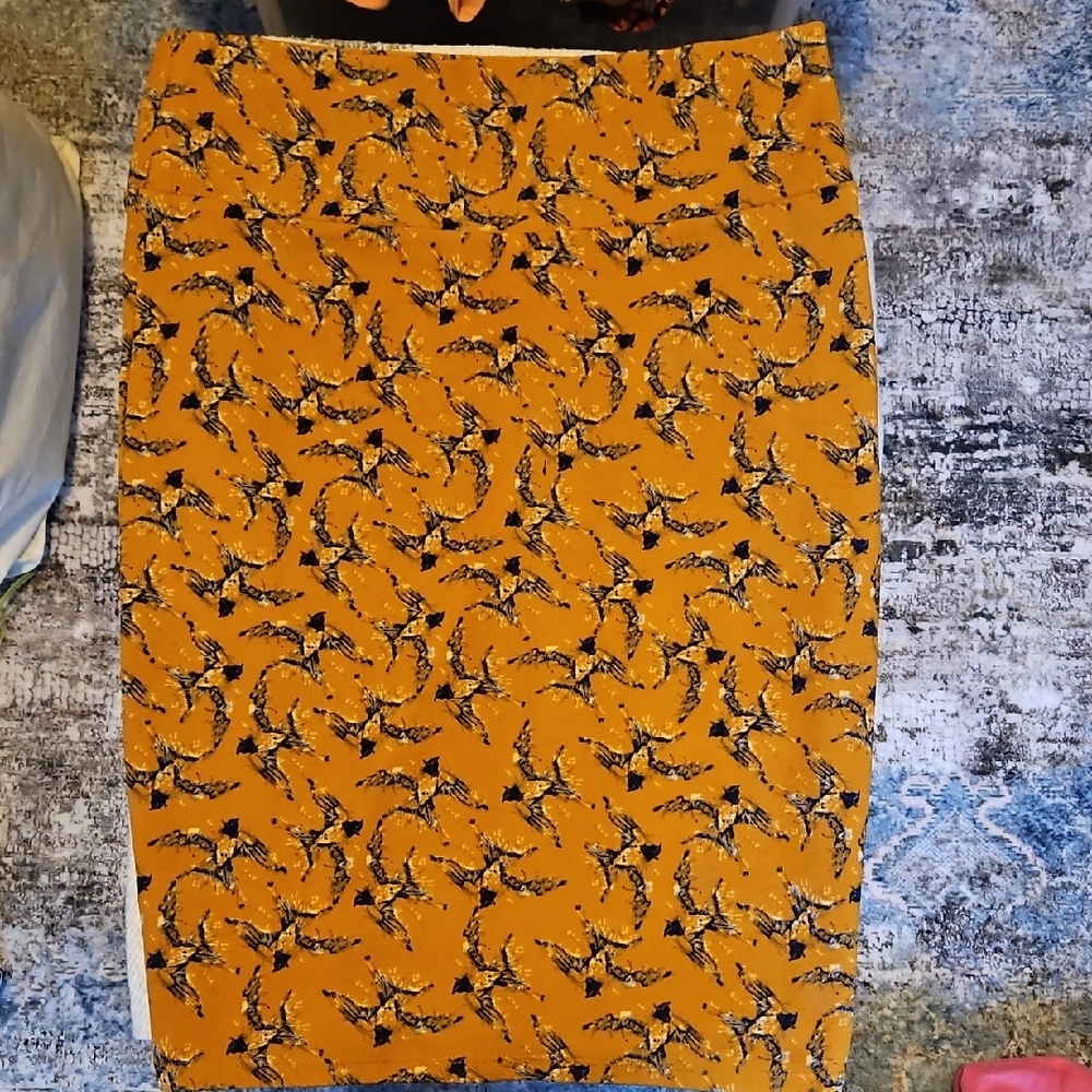 LuLaRoe Mustard Pencil Skirt